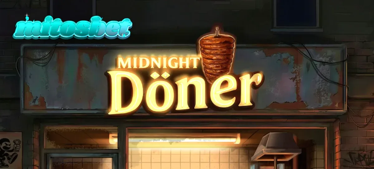 Tampilan visual slot Midnight Doner dengan tema kedai kebab yang autentik